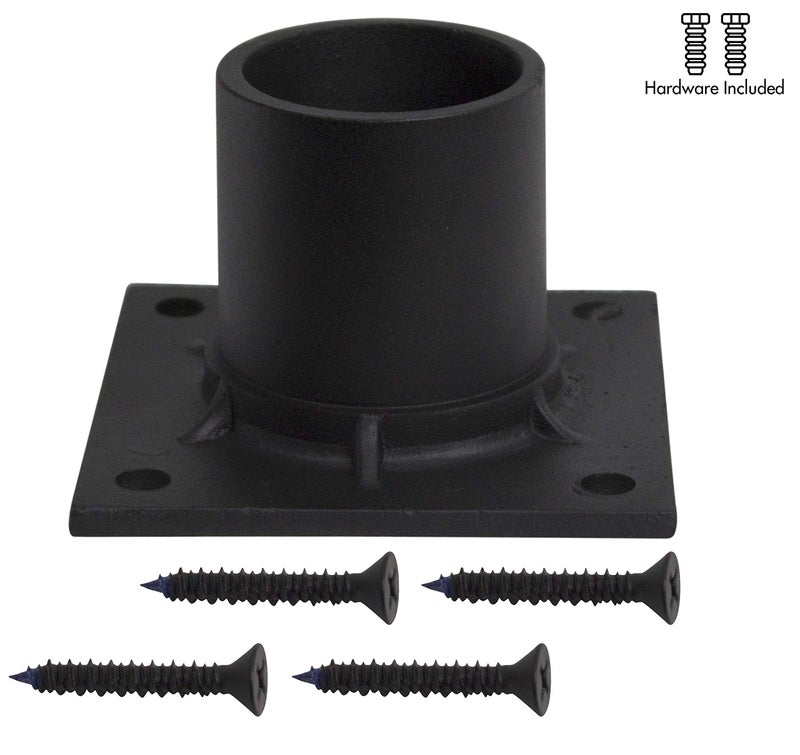 Solus S347-BK Pier Mount Adapter for 3'' Diameter Stub Post, Powder Coated & Non-Corrosive Aluminum, Easy Installation, Mounting Hardware Included, Black - Image 3